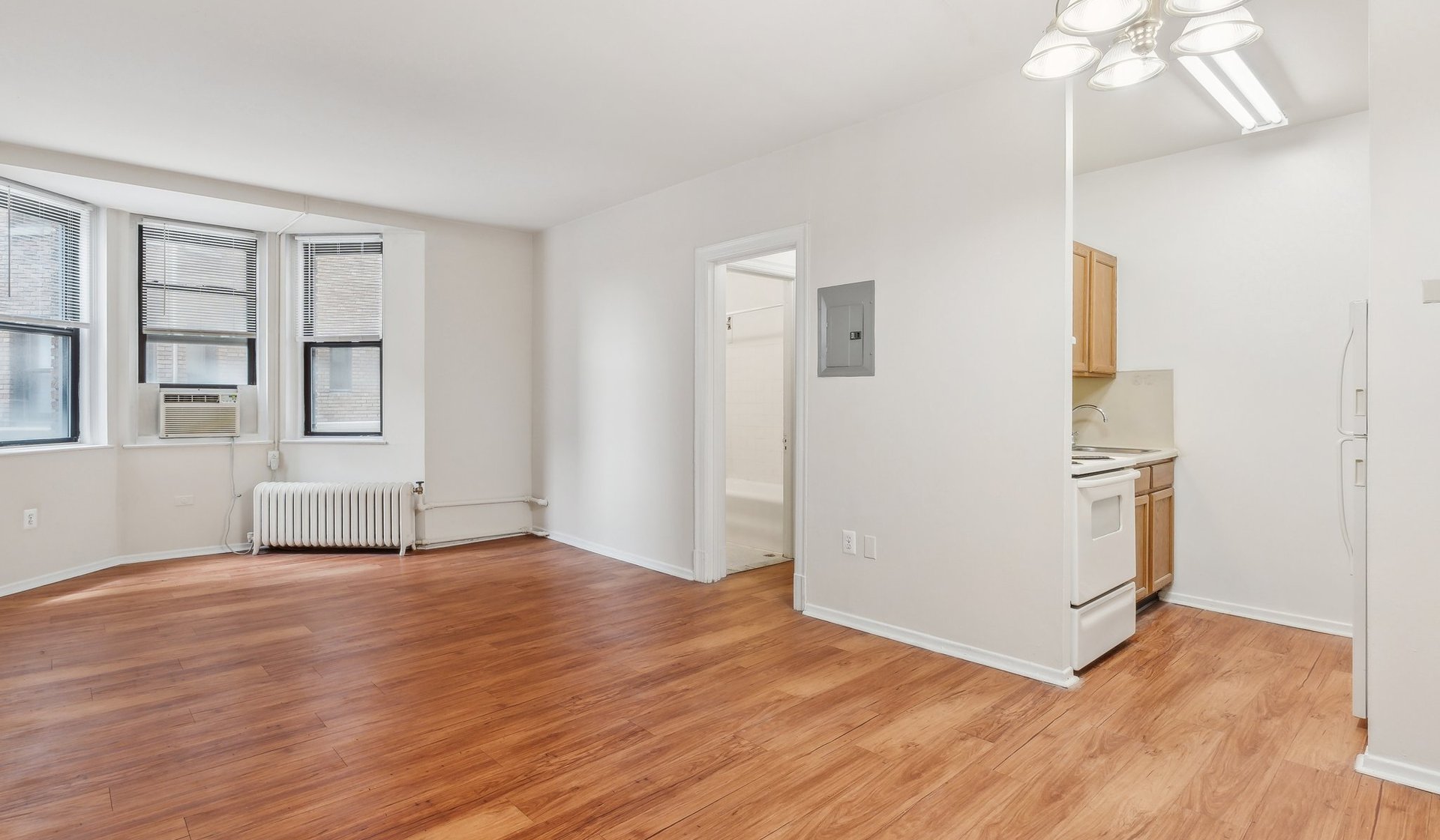 Spacious living room with ample natural light