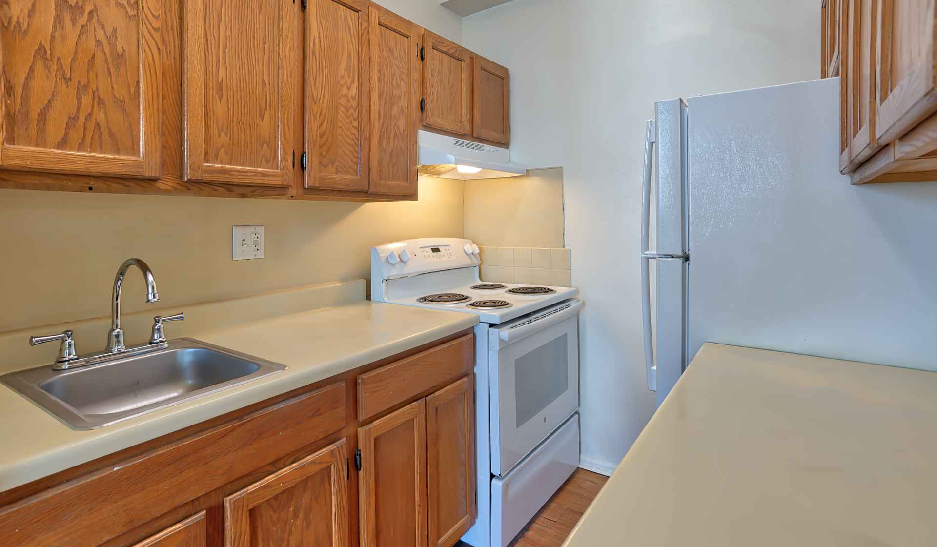 Spacious kitchen with ample cabniet storage